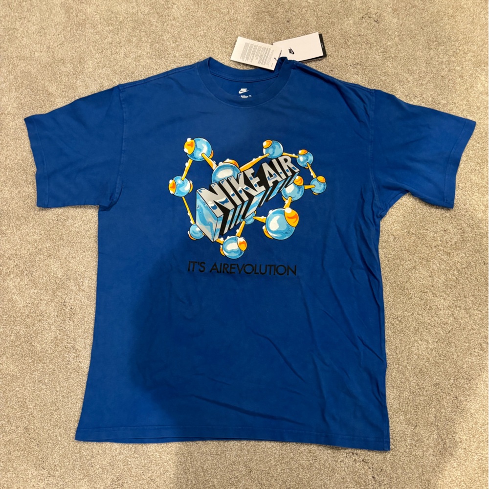 NWT Nike Air Blue T-Shirt with Graphic Design